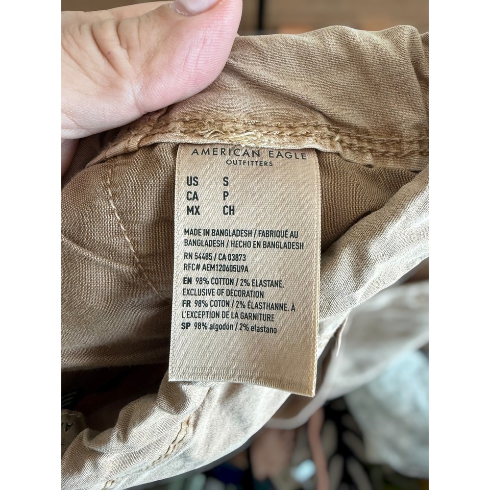 American Eagle Outfitters High Rise Utility Parachute Jogger Pants Brown S - Picture 12 of 13